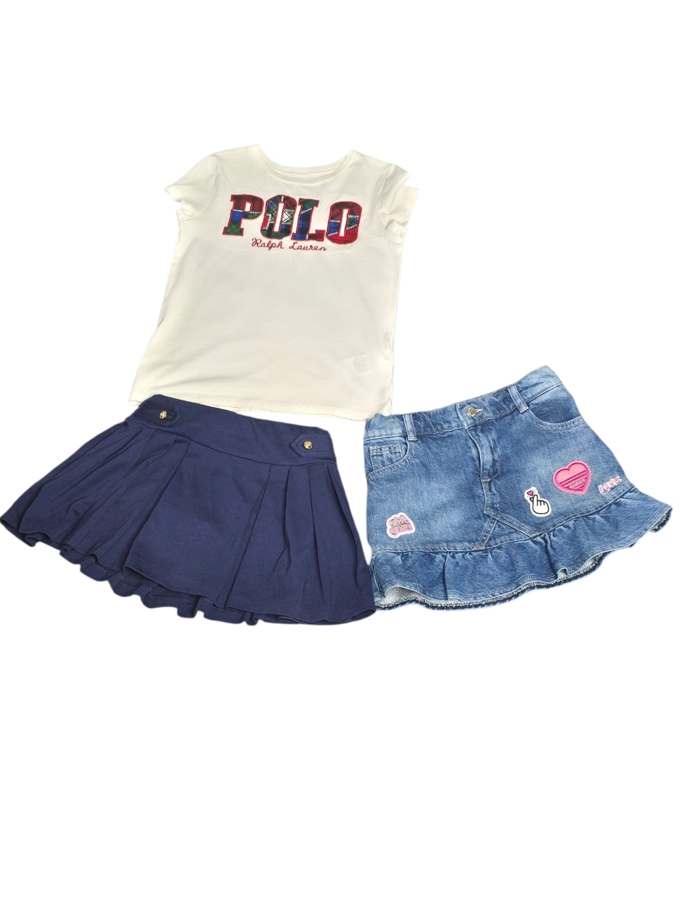 Girls Polo Ralph Lauren Tee & 2 Skirts Bundle